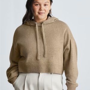 Everlane | The Cropped Hoodie ReCashmere | Donegal Camel Heather | Size S